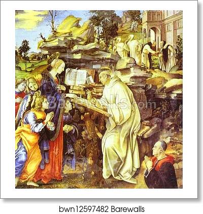 The Apparition of the Virgin to St. Bernard by Filippino Lippi, Art Print The Apparition of the Virgin to St. Bernard by Filippino Lippi, Art Print