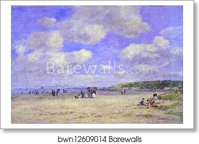 The Beach at Tourgéville-les-Sablons by Eugène-Louis Boudin, Art Print The Beach at Tourgéville-les-Sablons by Eugène-Louis Boudin, Art Print