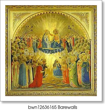 The Coronation of the Virgin by Fra Angelico, Art Print