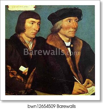 Double Portrat of Sir Thomas Godsalve and His Son John by Hans Holbein The Younger, Art Print