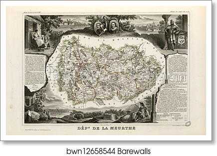 Dépt. de la Meurthe (région du nord-est) by Victor Jules Levasseur, Art Print