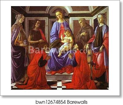 Madonna and Child with Six Saints by Alessandro Botticelli, Art Print Madonna and Child with Six Saints by Alessandro Botticelli, Art Print