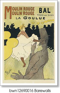 Le Moulin Rouge "la Goulue" by Henri De Toulouse-Lautrec, Art Print