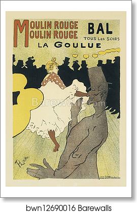 Le Moulin Rouge "la Goulue" by Henri De Toulouse-Lautrec, Art Print Le Moulin Rouge "la Goulue" by Henri De Toulouse-Lautrec, Art Print