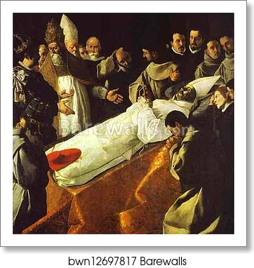 The Death of St. Bonaventura by Francisco De Zurbarán, Art Print