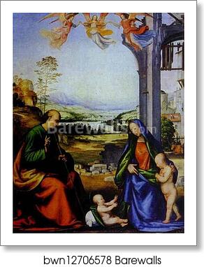 The Holy Family with St. John the Baptist by Fra Bartolommeo, Art Print