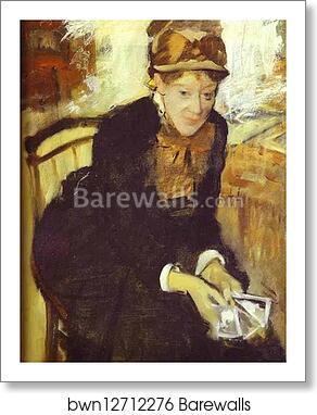 Portrait of Mary Cassat by Edgar Degas, Art Print