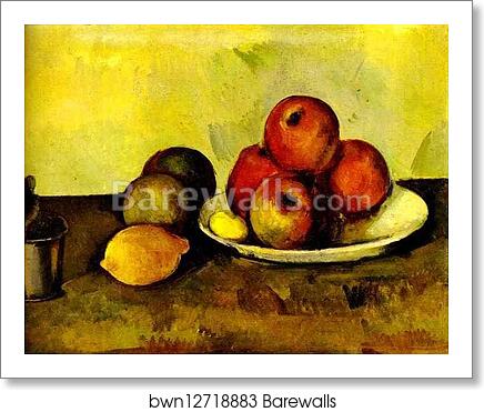Still-life with Apples (Nature morte. Les Pommes) by Paul Cézanne, Art Print