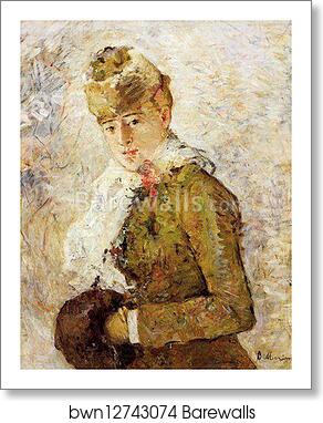 Winter (Woman with a Muff) by Berthe Morisot, Art Print