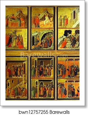 Maestà (back, detail of the central panel) by Duccio Di Buoninsegna, Art Print Maestà (back, detail of the central panel) by Duccio Di Buoninsegna, Art Print