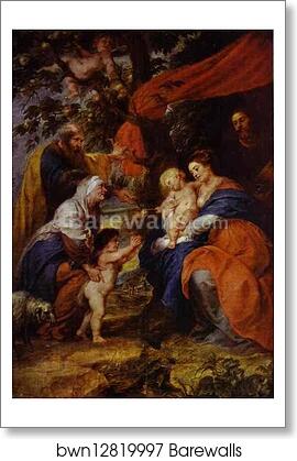 The St. Ildefonso Altar (outer wings). The Holy Family under the Apple-Tree by Peter Paul Rubens, Art Print The St. Ildefonso Altar (outer wings). The Holy Family under the Apple-Tree by Peter Paul Rubens, Art Print