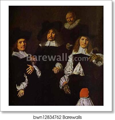 The Governors of the Old Men's Almhouse at Haarlem. Detail by Frans Hals, Art Print The Governors of the Old Men's Almhouse at Haarlem. Detail by Frans Hals, Art Print