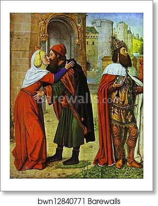 Meeting at the Golden Gate by Jean Hey, Master Of Moulins, Art Print Meeting at the Golden Gate by Jean Hey, Master Of Moulins, Art Print