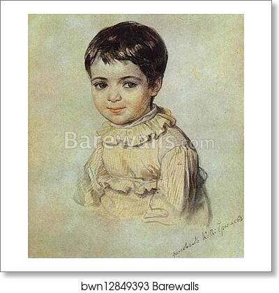 Portrait of Maria Kikina as a Child by Karl Brulloff, Art Print Portrait of Maria Kikina as a Child by Karl Brulloff, Art Print