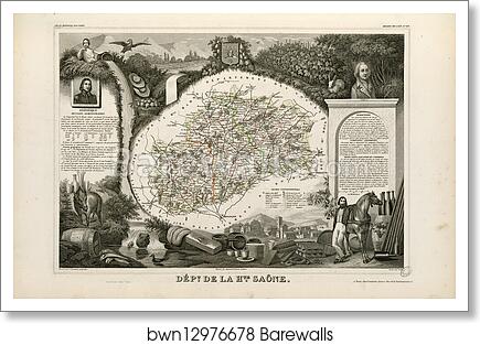 Dépt. de la Haute Saône (région de l'est) by Victor Jules Levasseur, Art Print