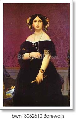 Portrait of Madame Moitessier Standing by Jean-Auguste-Dominique Ingres, Art Print Portrait of Madame Moitessier Standing by Jean-Auguste-Dominique Ingres, Art Print