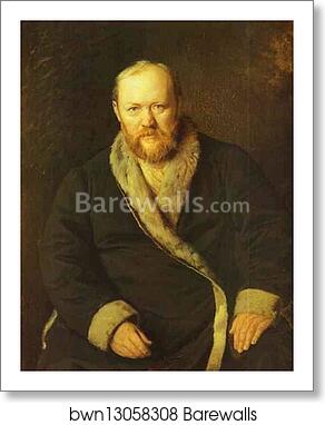 Portrait of the Playwright Alexander Ostrovsky by Vasily Perov, Art Print
