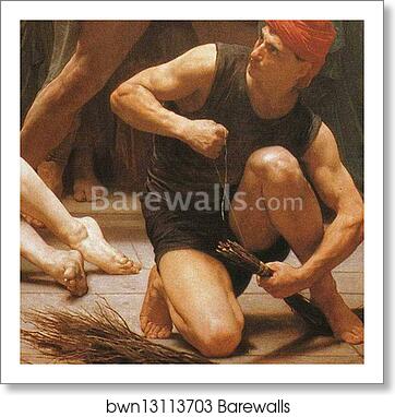 The Flagellation of Christ. Detail by William-Adolphe Bouguereau, Art Print