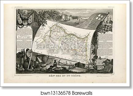 Dépt. des Bouches du Rhône (région du sud) by Victor Jules Levasseur, Art Print