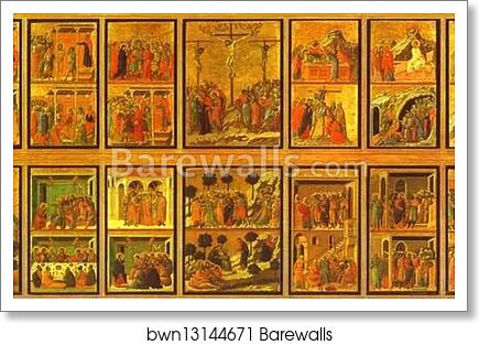 Maestà (back with 26 scenes of the Passion) by Duccio Di Buoninsegna, Art Print Maestà (back with 26 scenes of the Passion) by Duccio Di Buoninsegna, Art Print