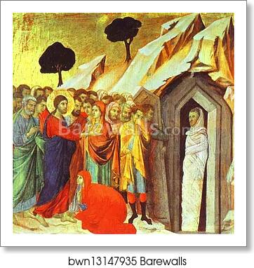 Maestà (back, predella) The Raising of Lazarus by Duccio Di Buoninsegna, Art Print Maestà (back, predella) The Raising of Lazarus by Duccio Di Buoninsegna, Art Print