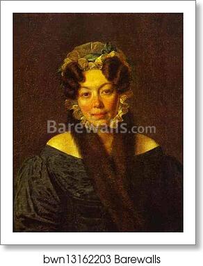 Portrait of M. M. Philosophova by Alexey Venetsianov, Art Print