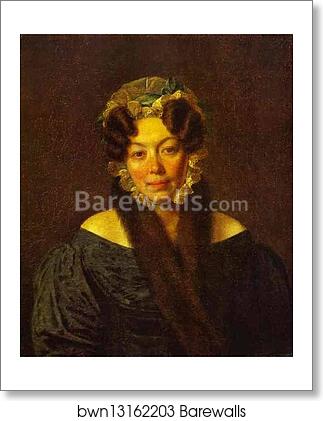 Portrait of M. M. Philosophova by Alexey Venetsianov, Art Print Portrait of M. M. Philosophova by Alexey Venetsianov, Art Print