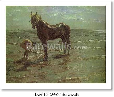 Bathing of a Horse by Valentin Serov, Art Print