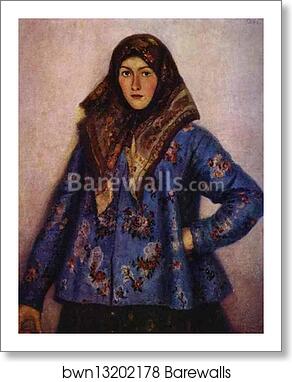 Cossak Woman (Portrait of L.T. Motorina) by Vasily Surikov, Art Print