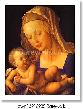 Virgin and Child with Half a Pear by Albrecht Dürer, Art Print Virgin and Child with Half a Pear by Albrecht Dürer, Art Print