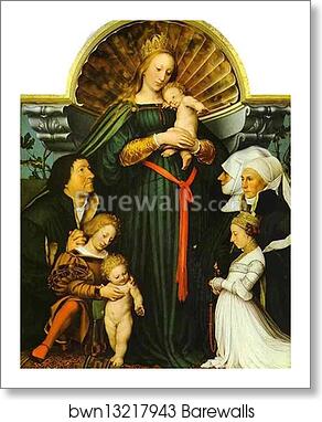 Meyer Madonna by Hans Holbein The Younger, Art Print