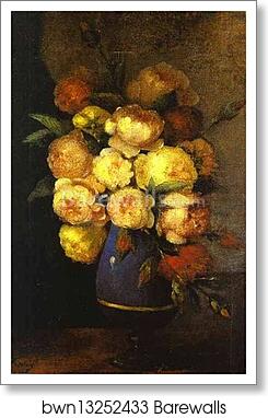 Peonies in a Vase (Bouquet de pivoines) by Henri Fantin-Latour, Art Print Peonies in a Vase (Bouquet de pivoines) by Henri Fantin-Latour, Art Print
