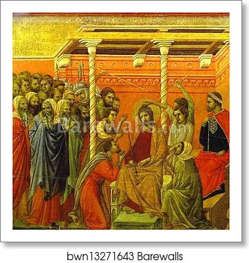 Maestà (back, central panel) The Crown of Thorns by Duccio Di Buoninsegna, Art Print Maestà (back, central panel) The Crown of Thorns by Duccio Di Buoninsegna, Art Print