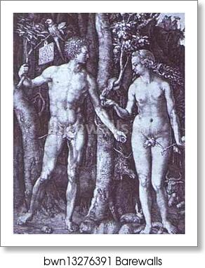 Adam and Eve by Albrecht Dürer, Art Print