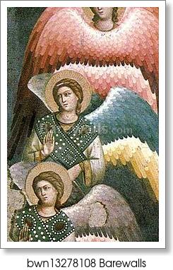 The Last Judgment. Detail by Pietro Cavallini, Art Print
