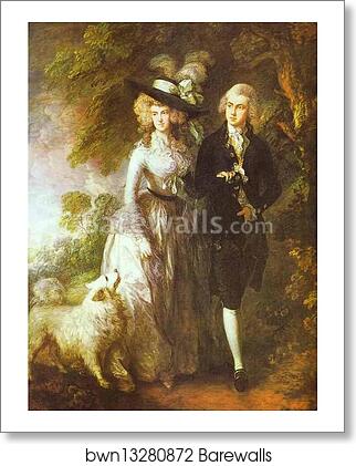 William Hallett and His Wife Elizabeth, nee Stephen, known as "The Morning Walk" by Thomas Gainsborough, Art Print William Hallett and His Wife Elizabeth, nee Stephen, known as "The Morning Walk" by Thomas Gainsborough, Art Print