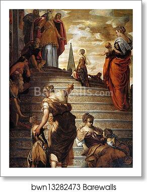 Presentation of the Virgin in the Temple. Detail by Jacopo Robusti, Called Tintoretto, Art Print