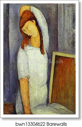 Portrait of Jeanne Hébuterne (1898 -1920), Common-Law Wife of Amedeo Modigliani by Amedeo Modigliani, Art Print Portrait of Jeanne Hébuterne (1898 -1920), Common-Law Wife of Amedeo Modigliani by Amedeo Modigliani, Art Print