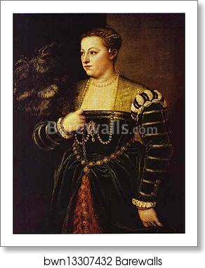 Portrait of Titian's Daughter Lavinia by Titian, Art Print
