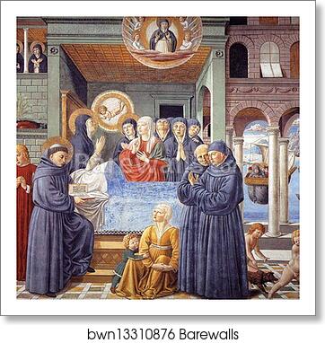 Death of St. Monica by Benozzo Gozzoli, Art Print
