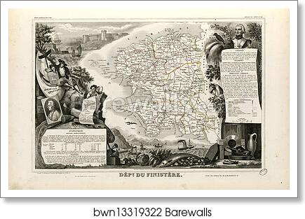 Dépt. du Finistère (région du nord) by Victor Jules Levasseur, Art Print