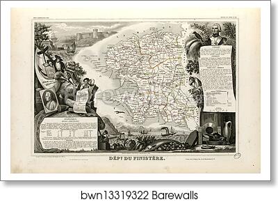 Dépt. du Finistère (région du nord) by Victor Jules Levasseur, Art Print Dépt. du Finistère (région du nord) by Victor Jules Levasseur, Art Print