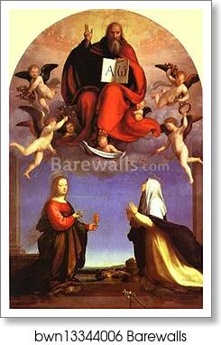 God the Father in Glory with St. Mary Magdalene and St. Catherine of Siena by Fra Bartolommeo, Art Print God the Father in Glory with St. Mary Magdalene and St. Catherine of Siena by Fra Bartolommeo, Art Print