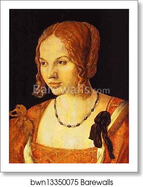 Portrait of a Young Venetian Woman by Albrecht Dürer, Art Print