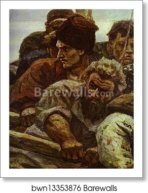 Stepan Razin. Detail by Vasily Surikov, Art Print