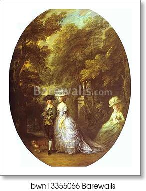 Portrait of Henry, Duke of Cumberland, with the Duchess of Cumberland and Lady Elizabeth Luttrell by Thomas Gainsborough, Art Print