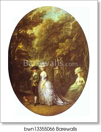 Portrait of Henry, Duke of Cumberland, with the Duchess of Cumberland and Lady Elizabeth Luttrell by Thomas Gainsborough, Art Print Portrait of Henry, Duke of Cumberland, with the Duchess of Cumberland and Lady Elizabeth Luttrell by Thomas Gainsborough, Art Print