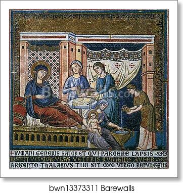 Nativity of the Virgin by Pietro Cavallini, Art Print