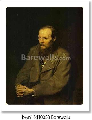 Portrait of the Author Feodor Dostoyevsky by Vasily Perov, Art Print Portrait of the Author Feodor Dostoyevsky by Vasily Perov, Art Print