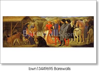 The Adoration of the Magi. Predella from the Pisa Altar by Masaccio, Art Print The Adoration of the Magi. Predella from the Pisa Altar by Masaccio, Art Print